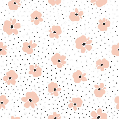 Dots for Days Floral Wallpaper pattern closeup