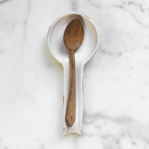 Spoon rest with exposed edge design