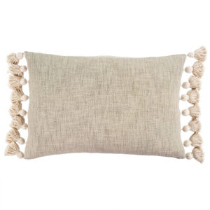 Decorative grey bora tassel pillow