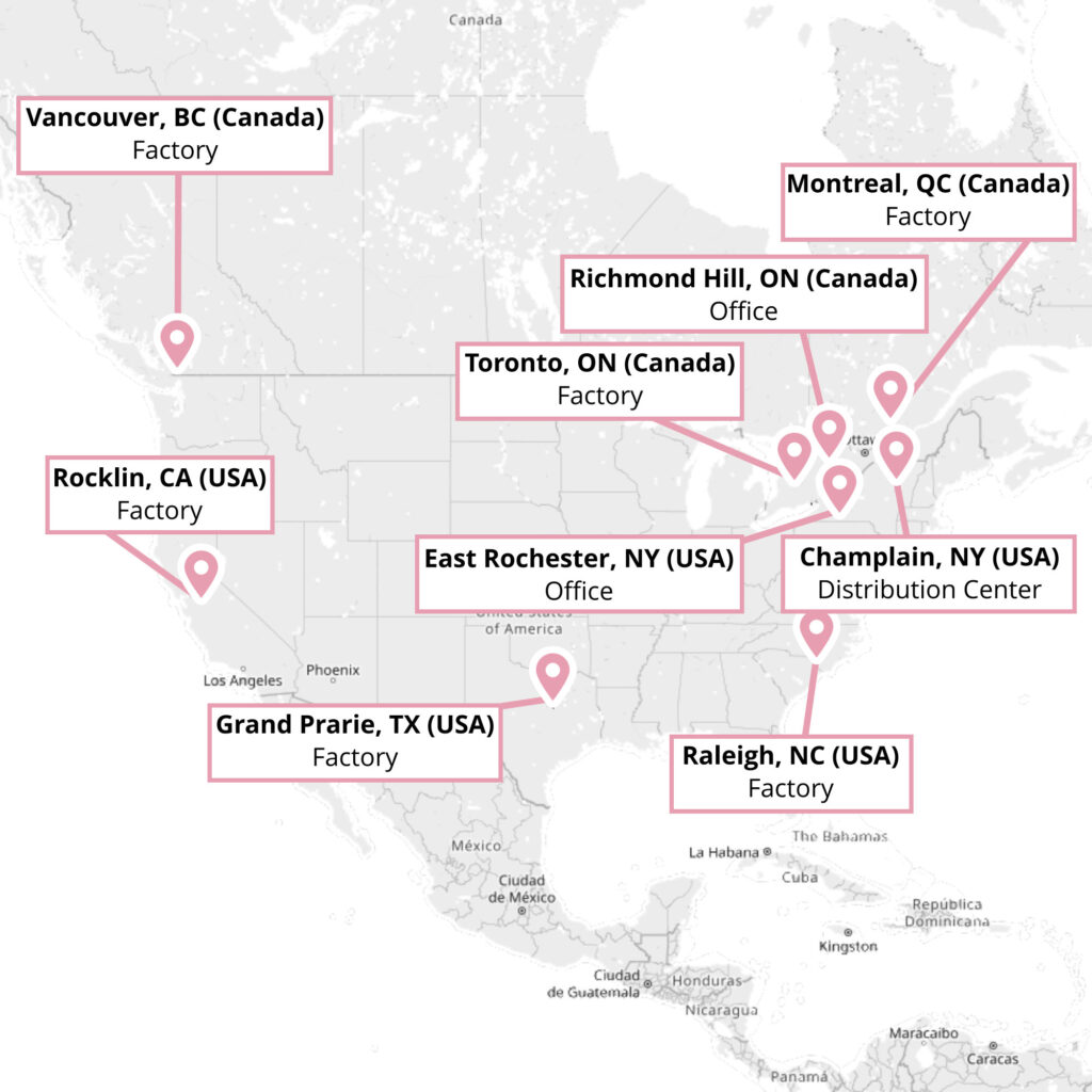Map of Facilities Used By Canvas N Decor
