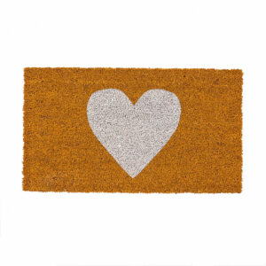Doormat with white heart